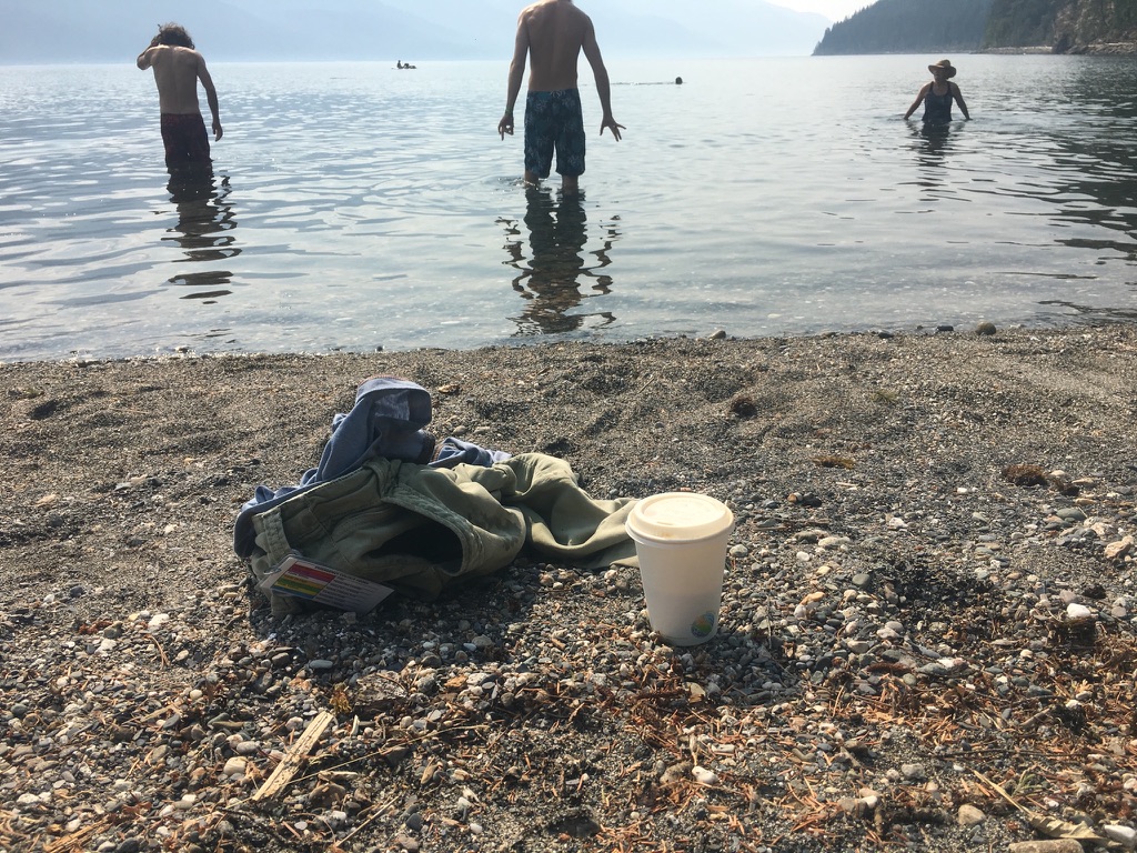 Swimming break at Kaslo Jazz Festival